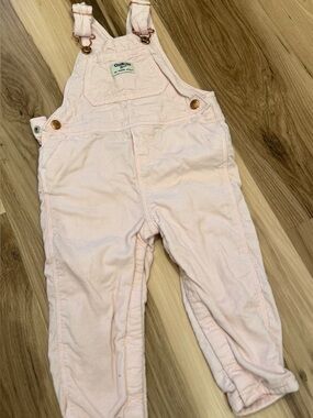OshKosh B'gosh Vestbak Light Pink Corduroy Bib Overalls 24 months
